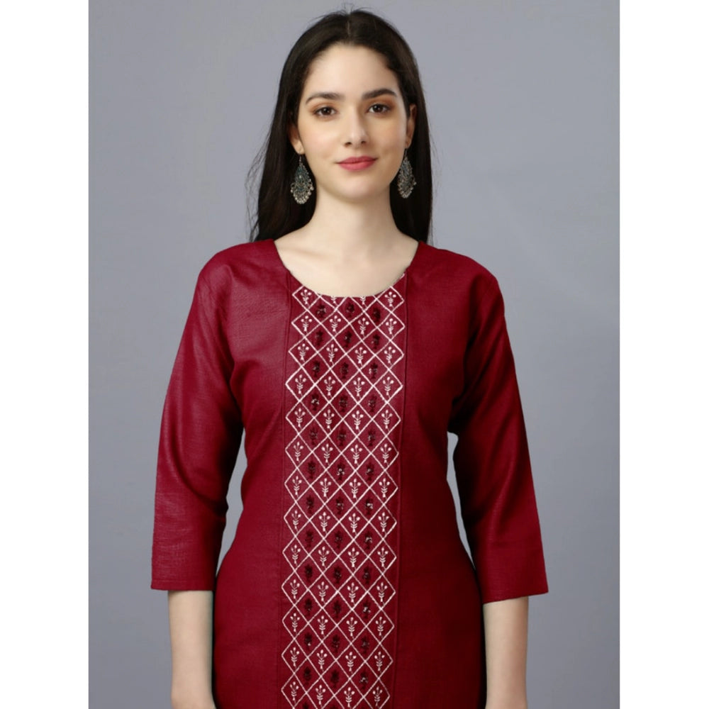 Casual 3-4 th Sleeve Embroidery Cotton Kurti