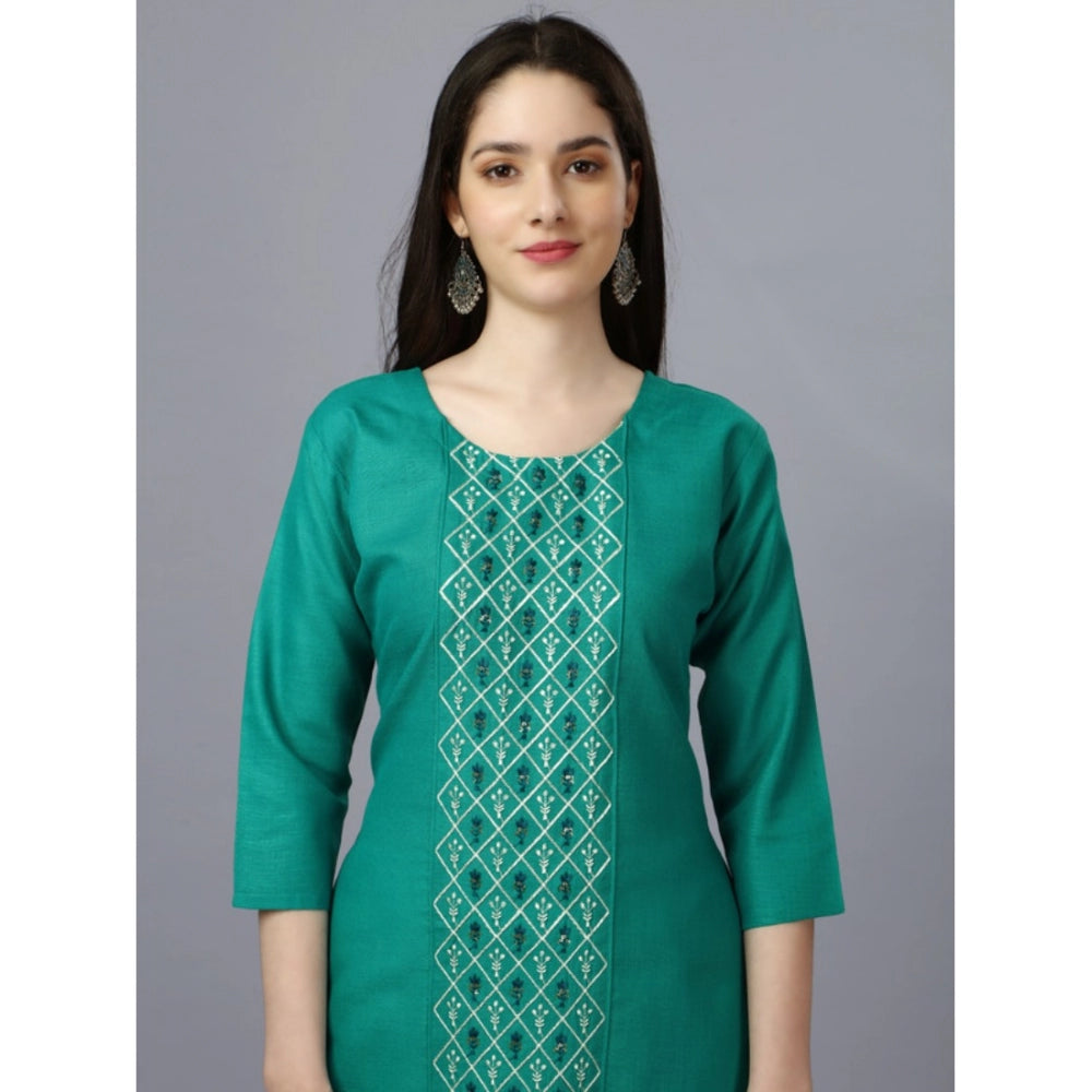 Casual 3-4 th Sleeve Embroidery Cotton Kurti