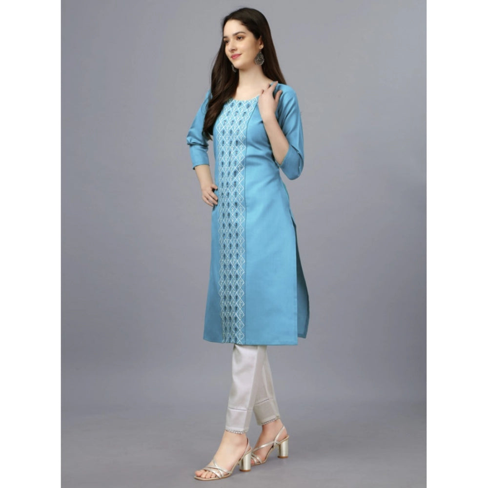 Casual 3-4 th Sleeve Embroidery Cotton Kurti