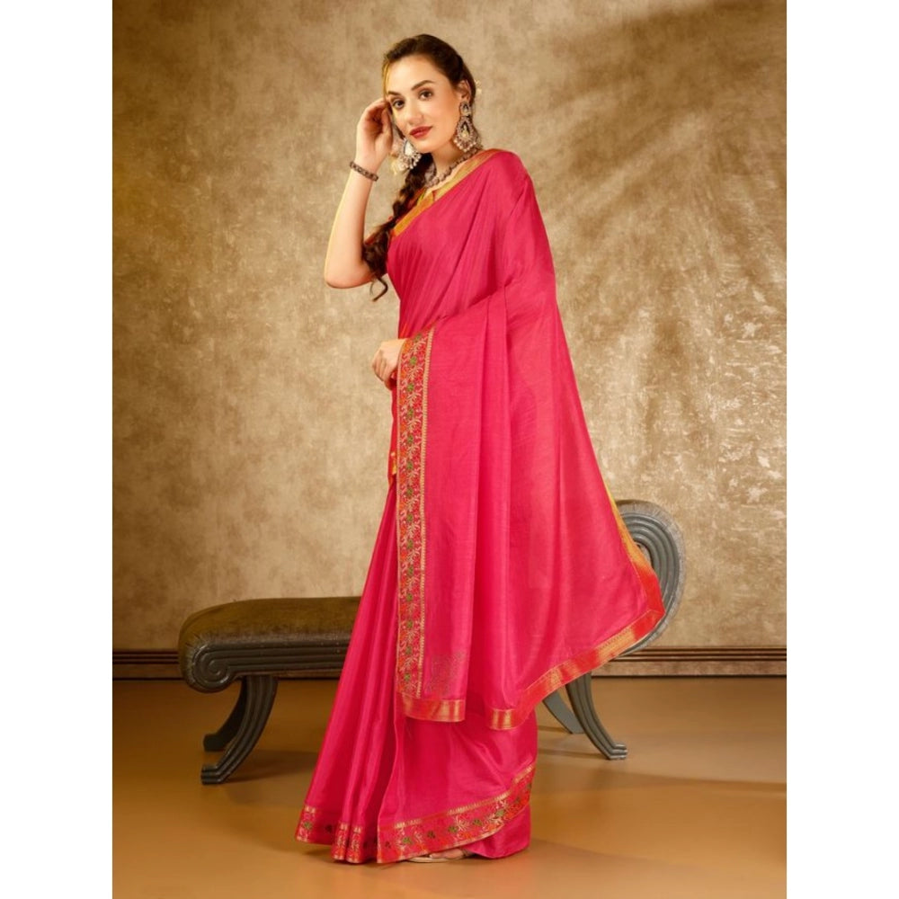 Vichitra Swiroshki Butta Saree With Unstitched Blouse