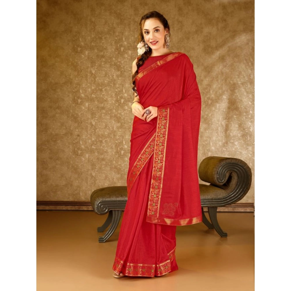 Vichitra Swiroshki Butta Saree With Unstitched Blouse