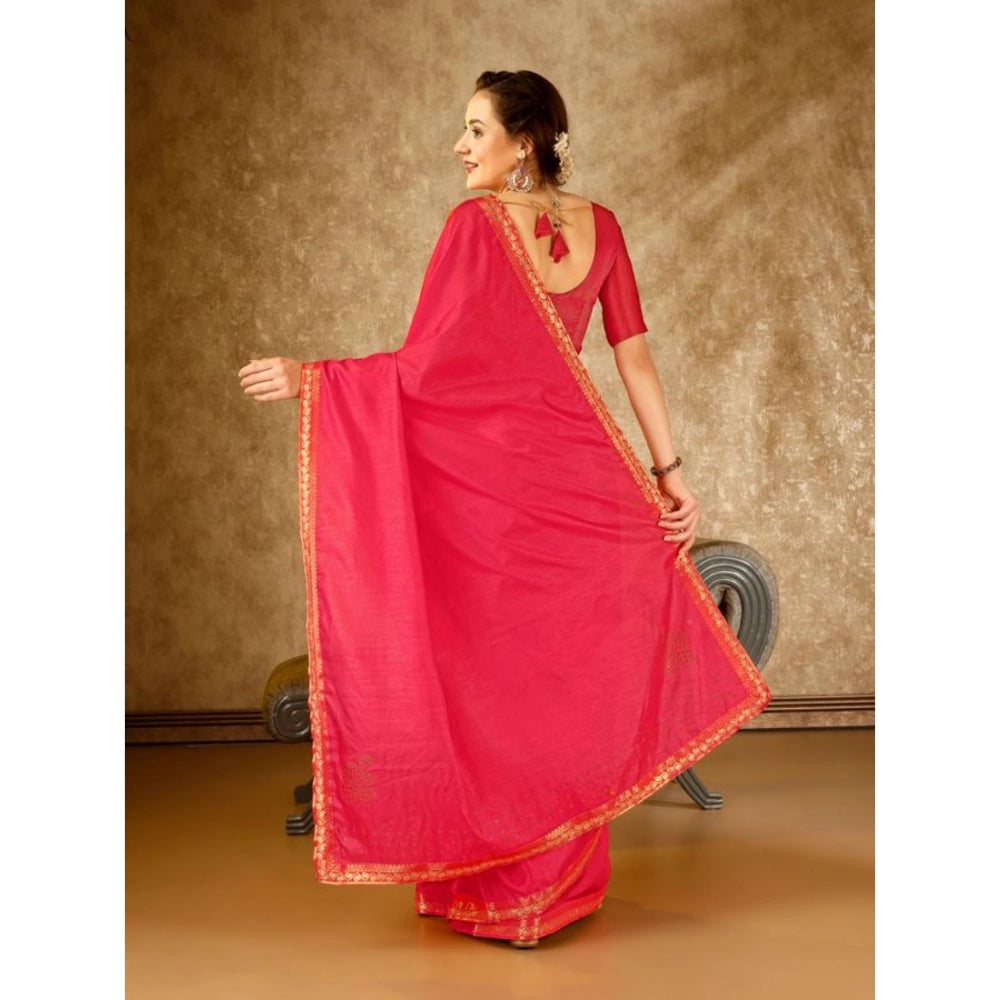 Vichitra Swiroshki Butta Saree With Unstitched Blouse