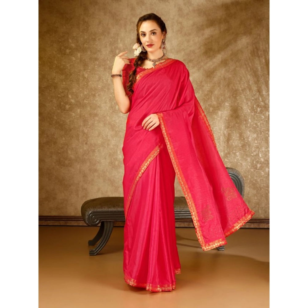 Vichitra Swiroshki Butta Saree With Unstitched Blouse