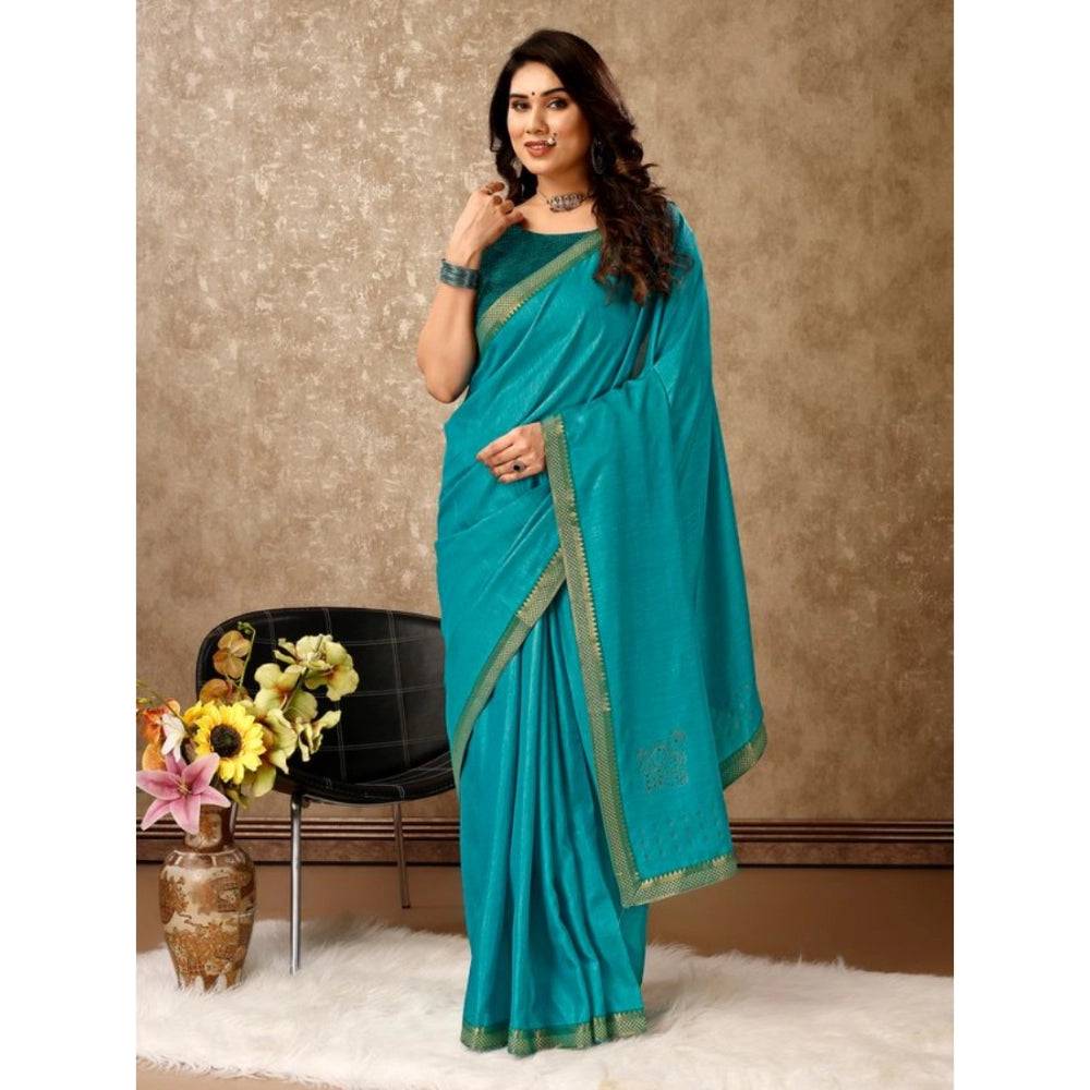 Vichitra Swiroshki Butta Saree With Unstitched Blouse