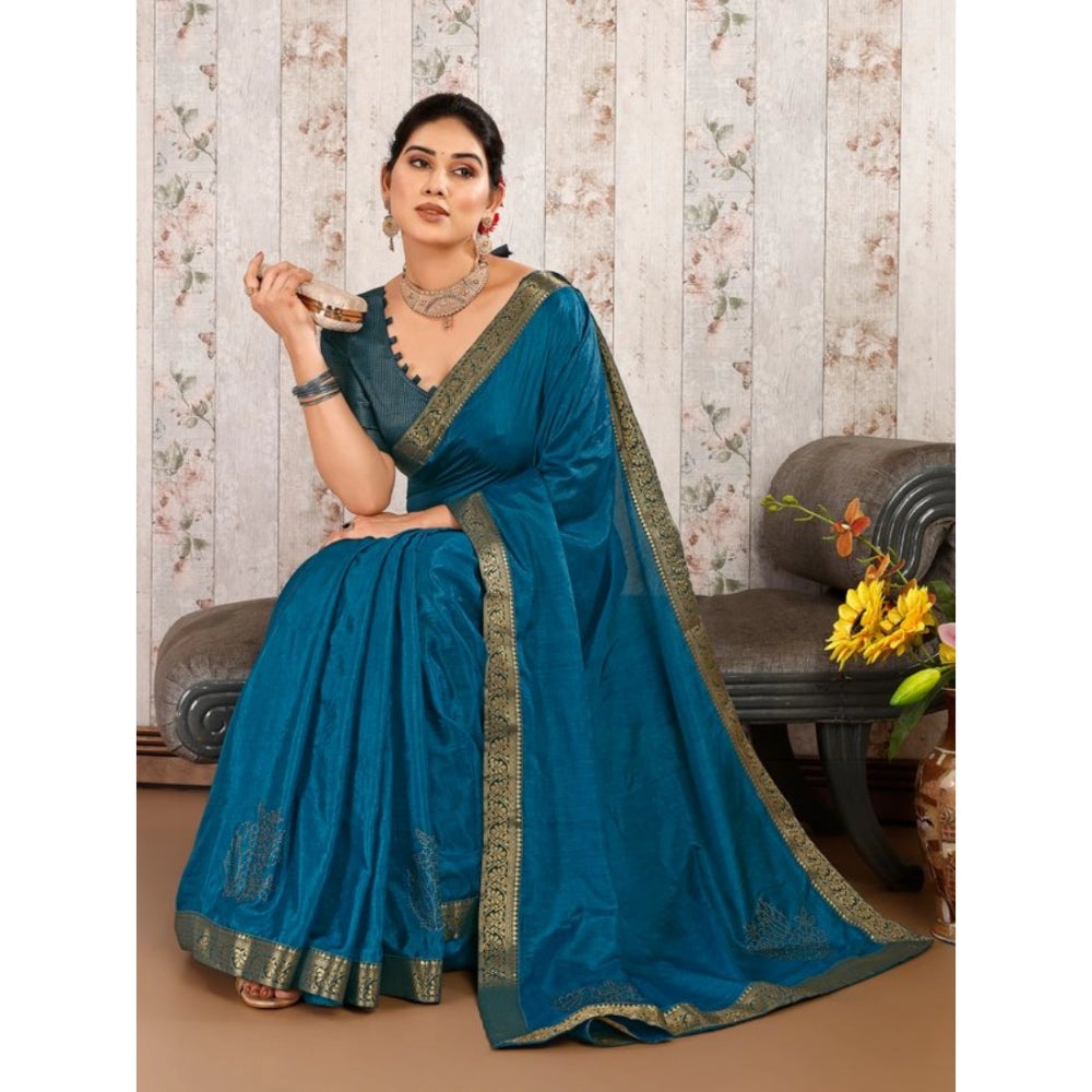 Vichitra Swiroshki Butta Saree With Unstitched Blouse