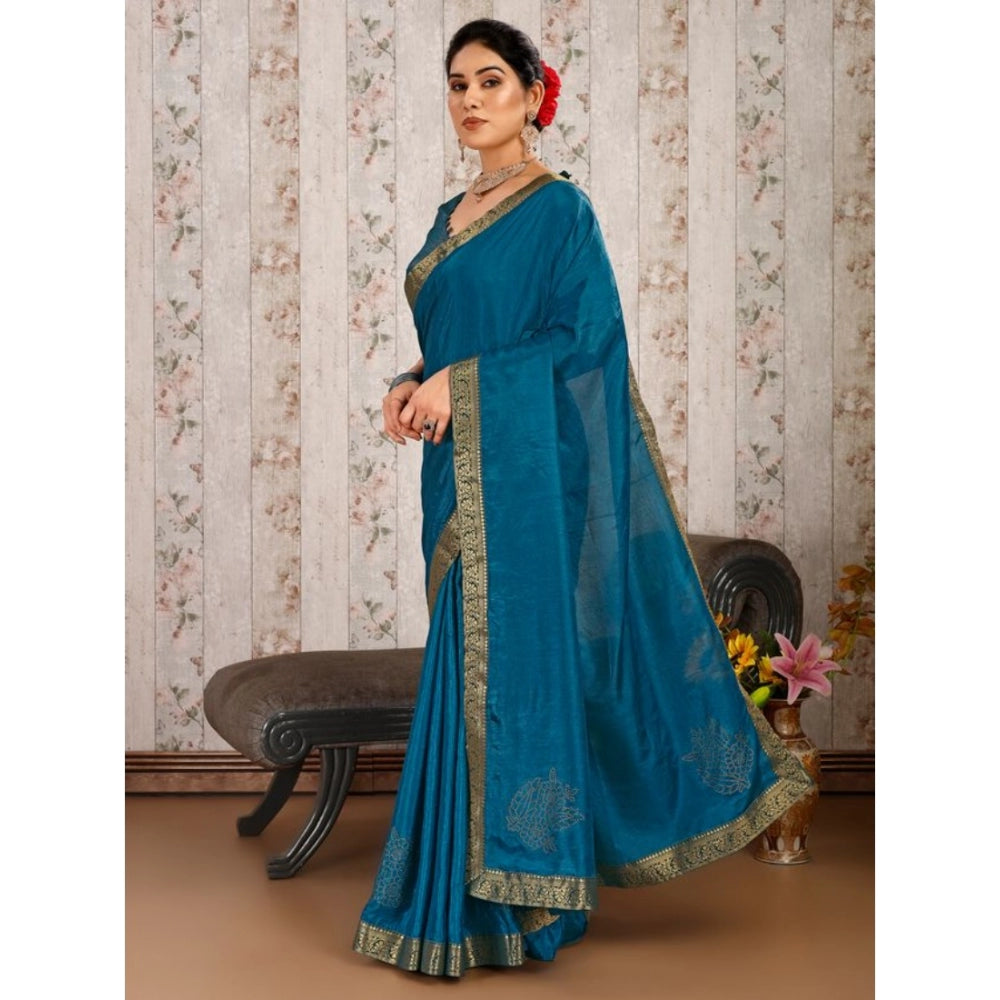 Vichitra Swiroshki Butta Saree With Unstitched Blouse