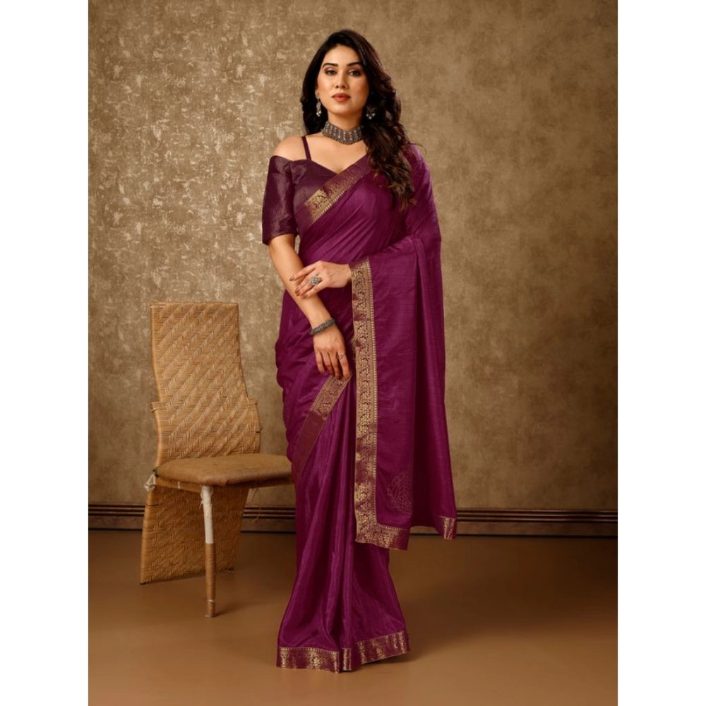 Vichitra Swiroshki Butta Saree With Unstitched Blouse