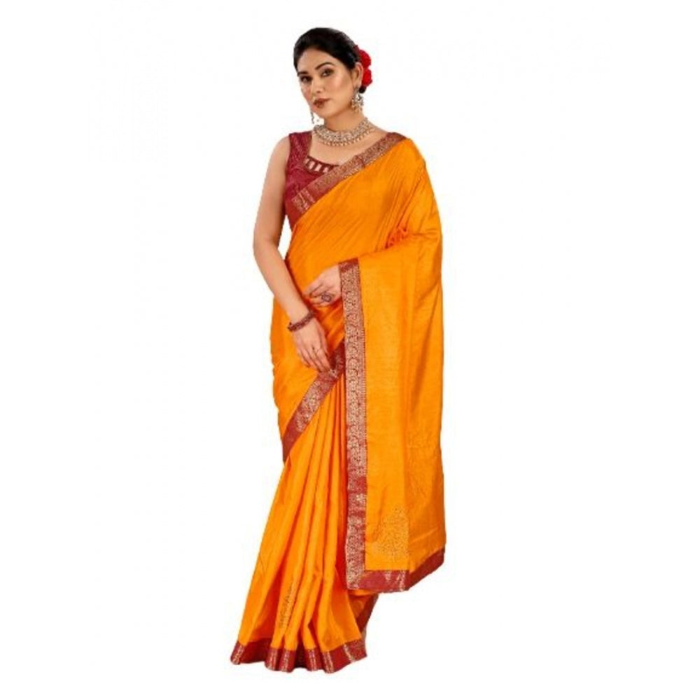 Vichitra Swiroshki Butta Saree With Unstitched Blouse