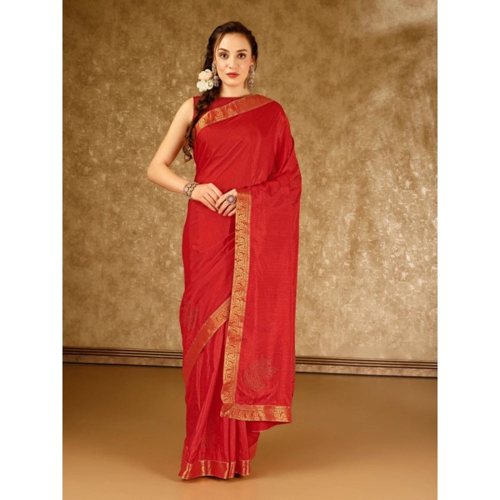 Vichitra Swiroshki Butta Saree With Unstitched Blouse