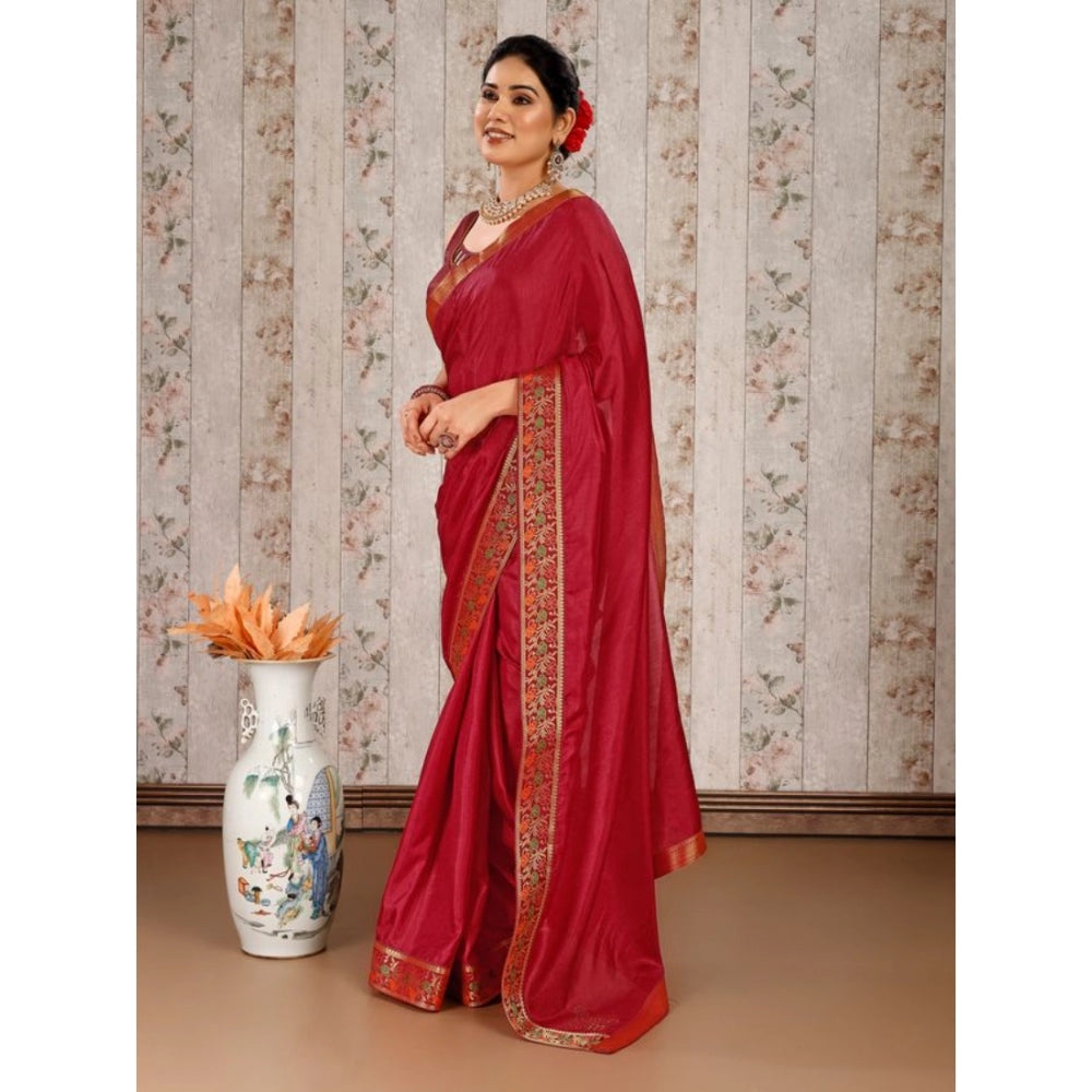 Vichitra Swiroshki Butta Saree With Unstitched Blouse