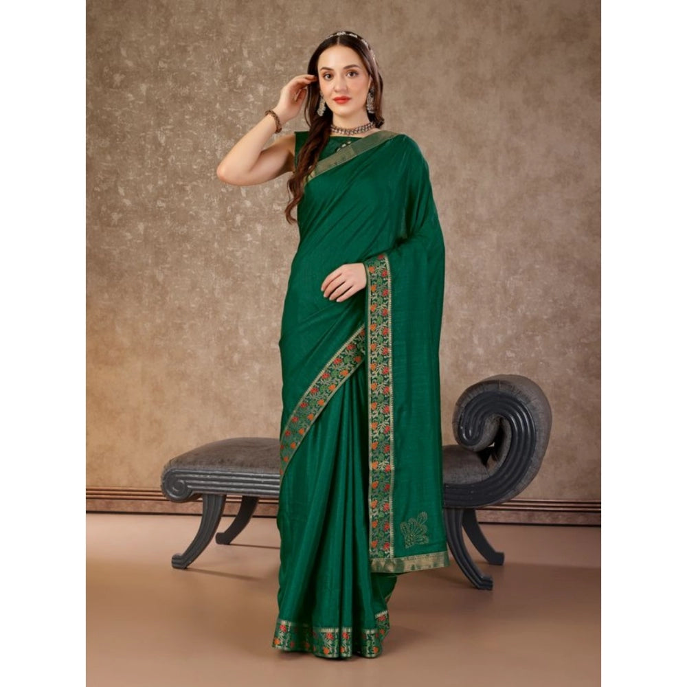 Vichitra Swiroshki Butta Saree With Unstitched Blouse