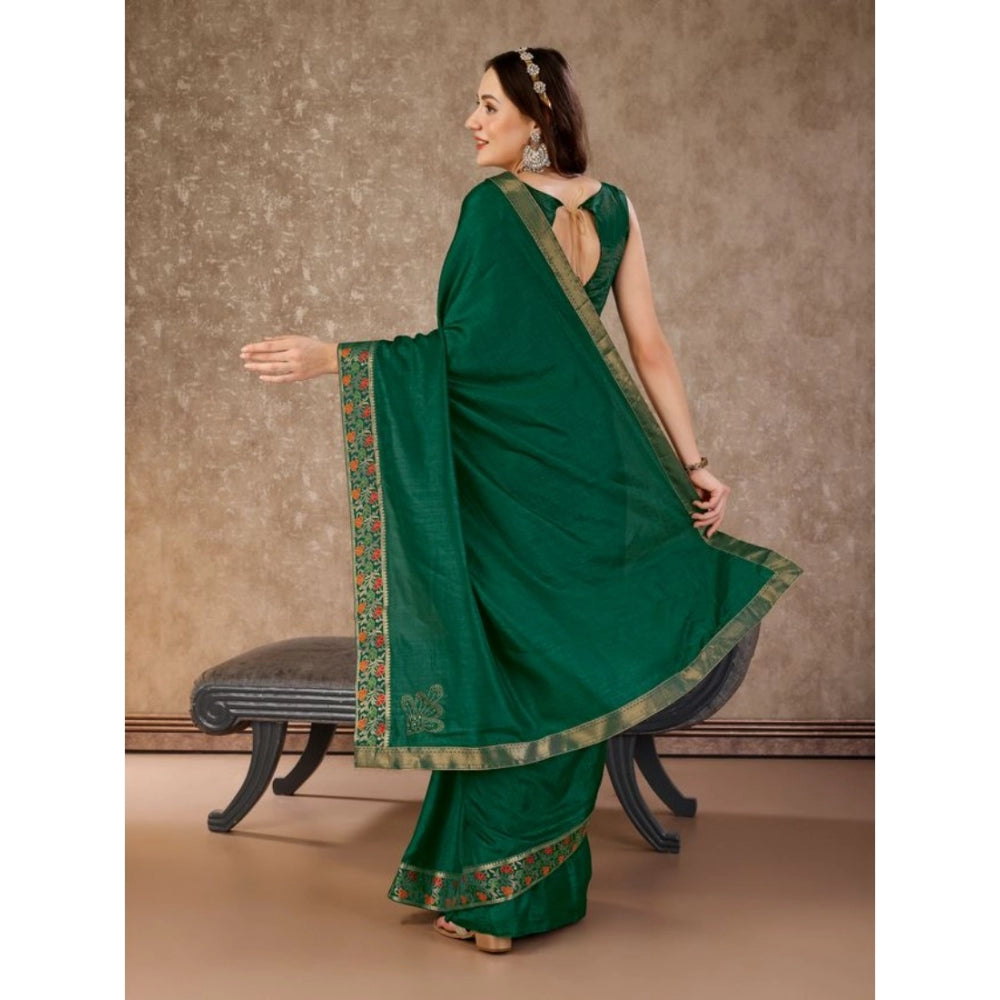 Vichitra Swiroshki Butta Saree With Unstitched Blouse