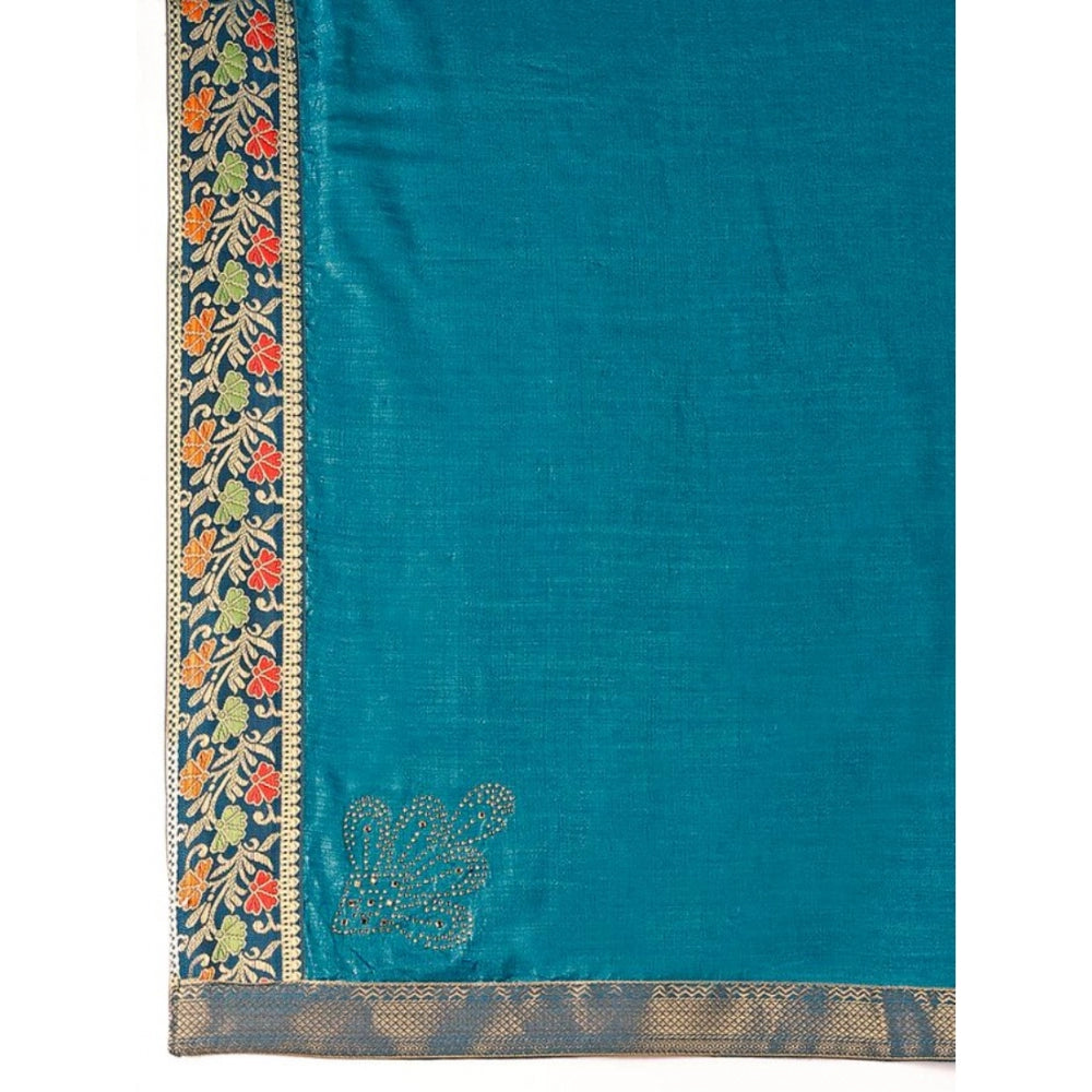 Vichitra Swiroshki Butta Saree With Unstitched Blouse