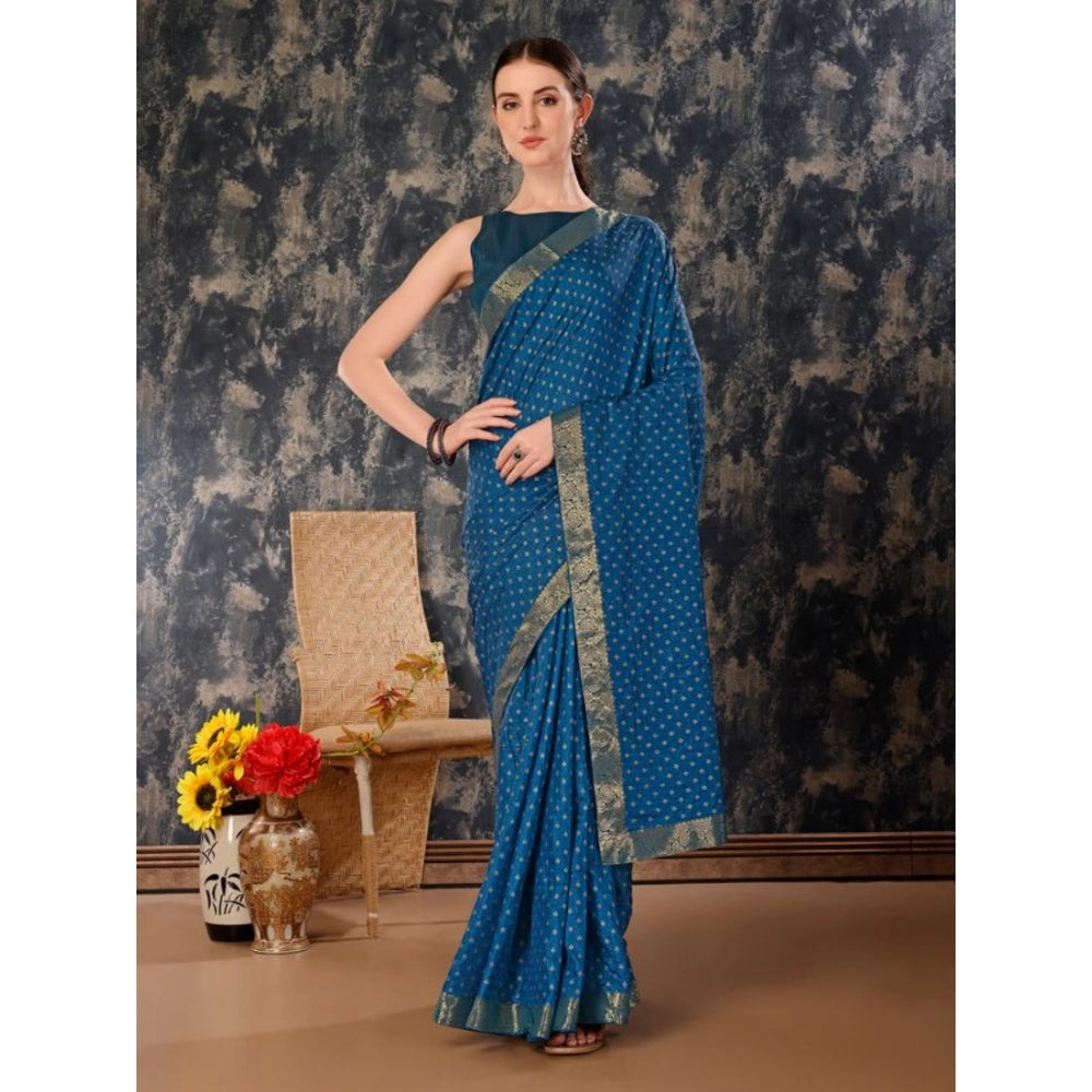 Vichitra Bandhani Saree With Unstitched Blouse