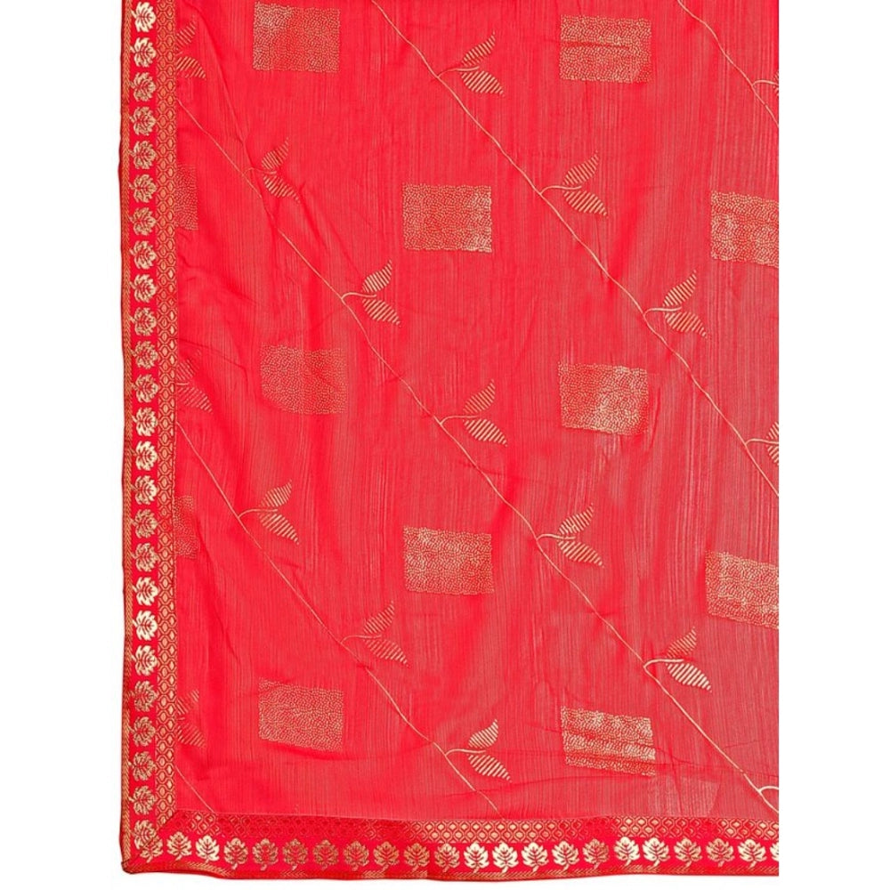 Zomto Patta Chiffon Saree With Unstitched Blouse