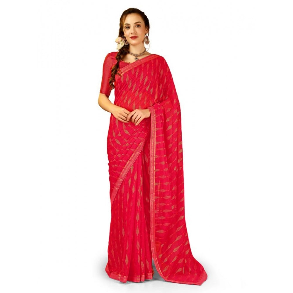 Zomto Laheriya Saree With Unstitched Blouse