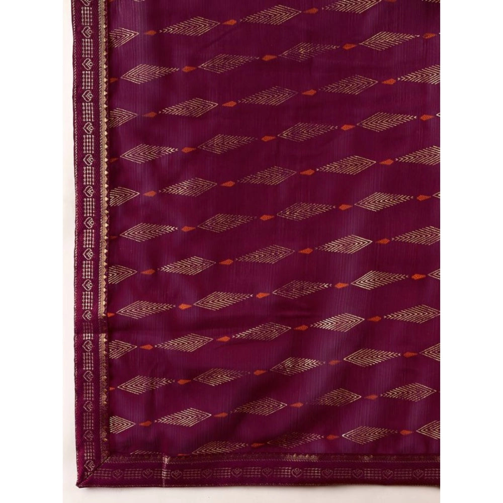 Zomto Laheriya Saree With Unstitched Blouse