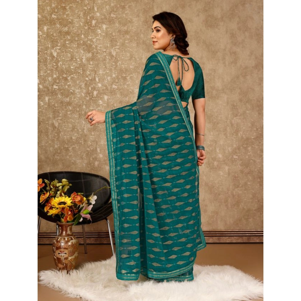 Zomto Laheriya Saree With Unstitched Blouse