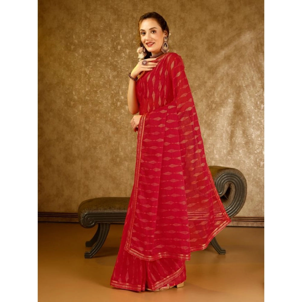 Zomto Laheriya Saree With Unstitched Blouse