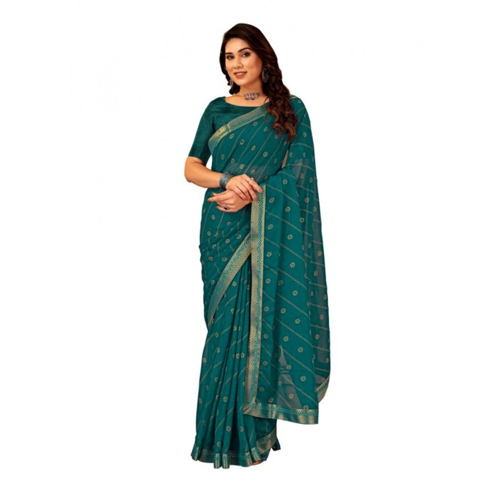 Zomto Bandhani Saree With Unstitched Blouse