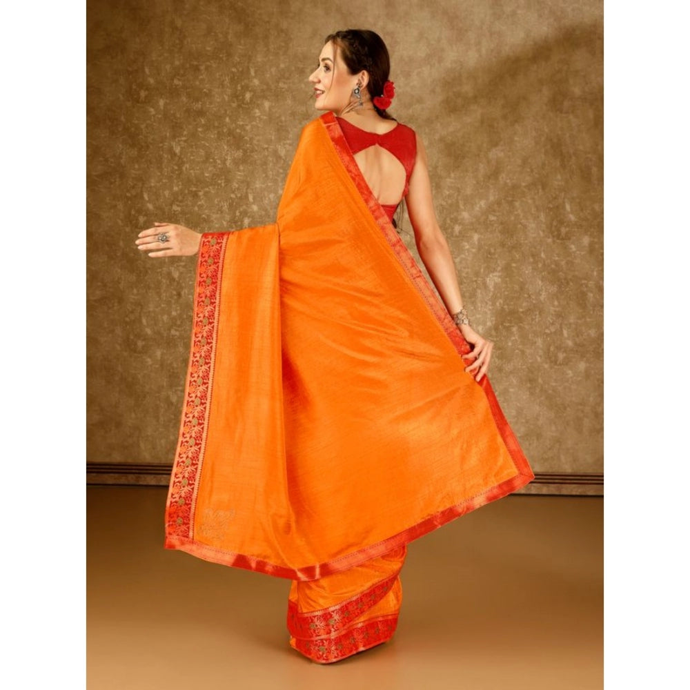 Vichitra Swiroshki Butta Saree With Unstitched Blouse