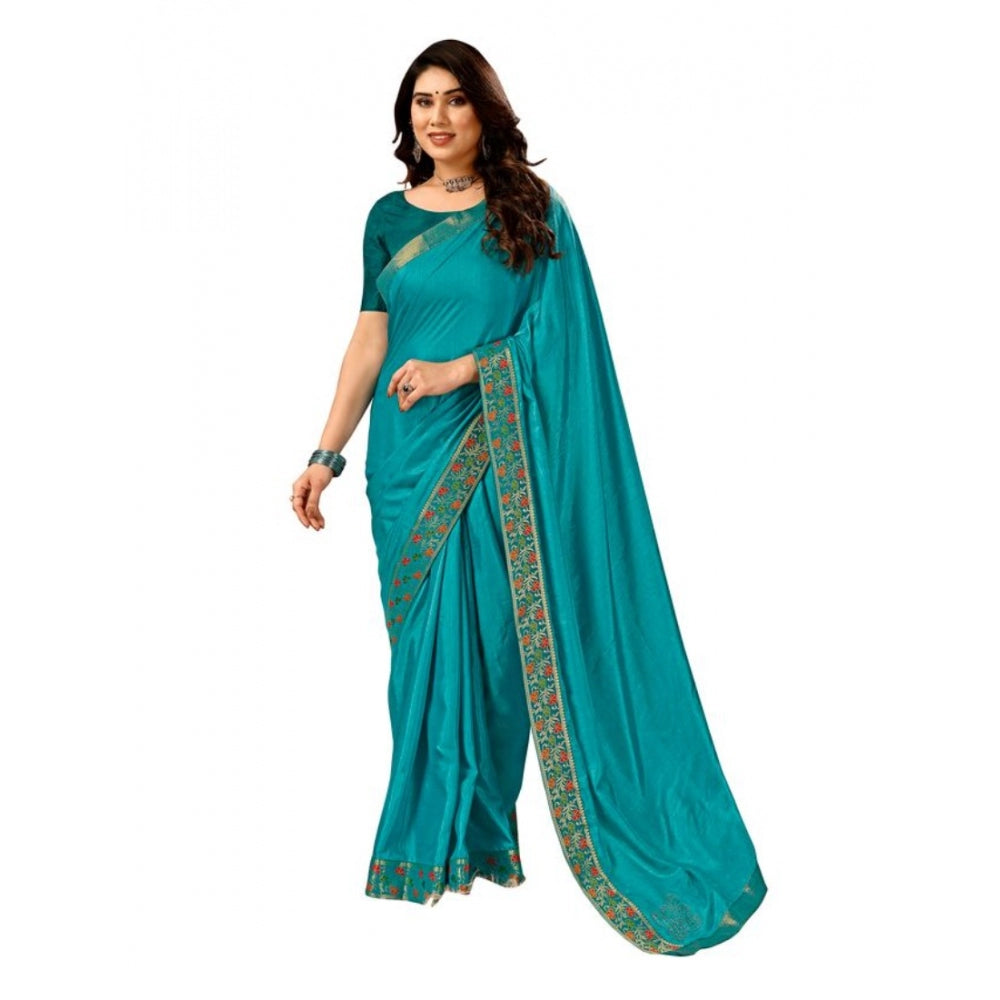 Vichitra Swiroshki Butta Saree With Unstitched Blouse