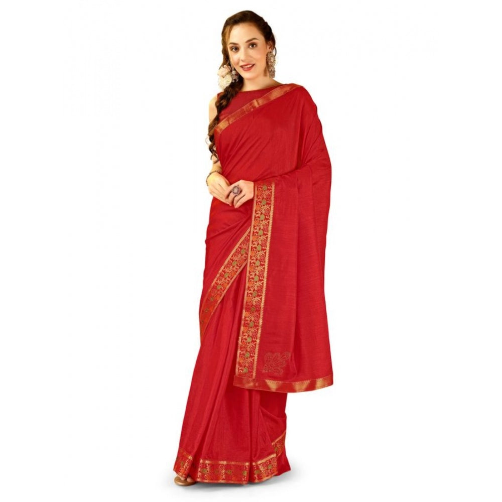 Vichitra Swiroshki Butta Saree With Unstitched Blouse