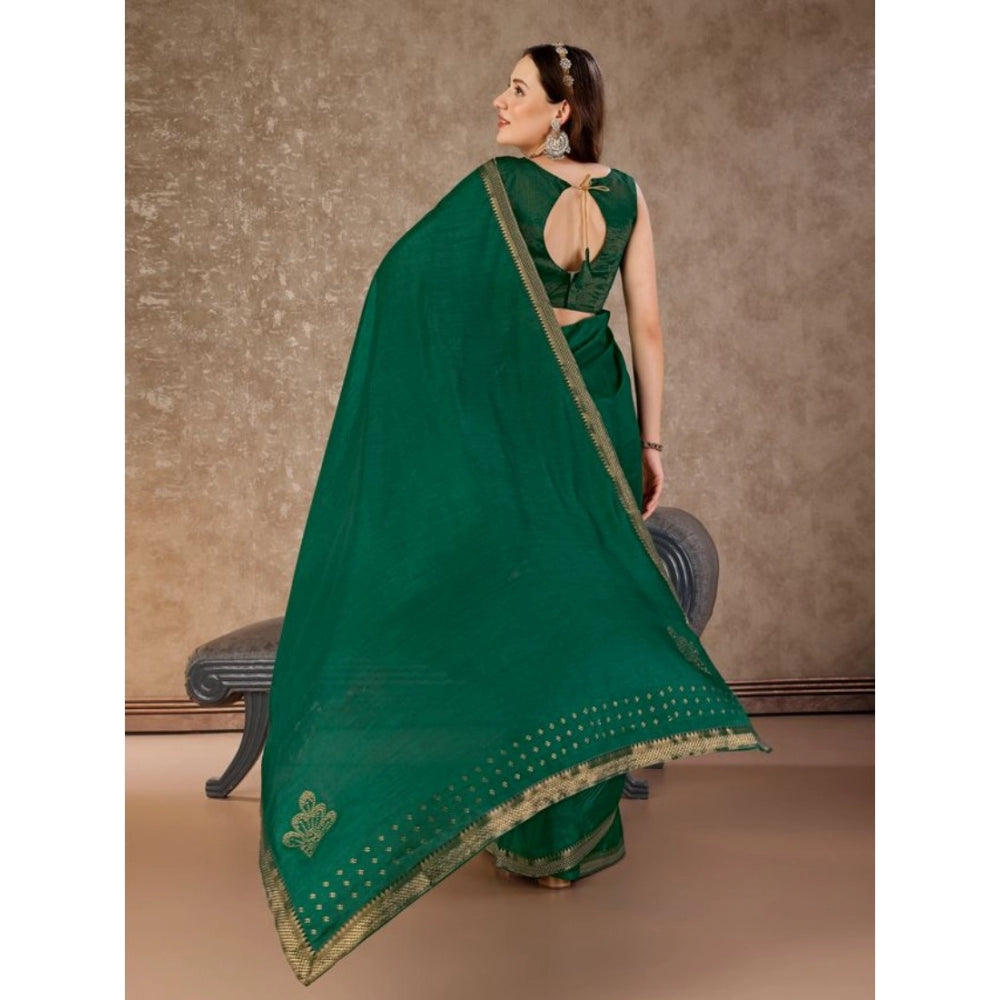 Vichitra Swiroshki Butta Saree With Unstitched Blouse