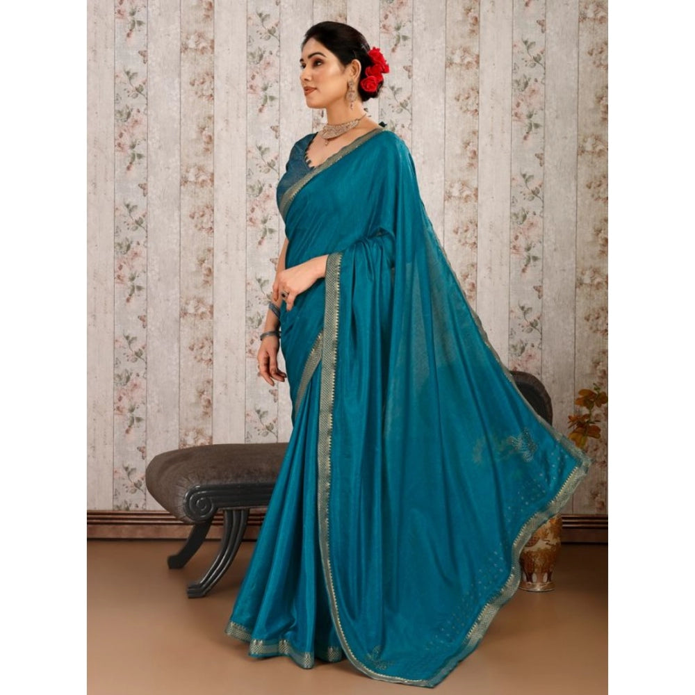 Vichitra Swiroshki Butta Saree With Unstitched Blouse