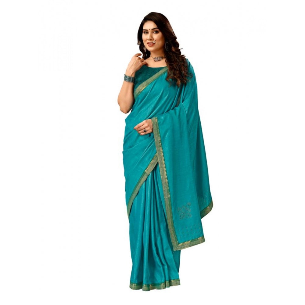 Vichitra Swiroshki Butta Saree With Unstitched Blouse