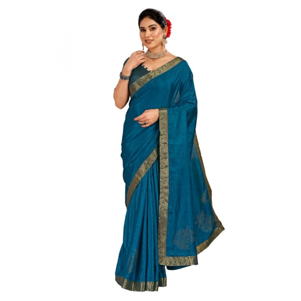 Vichitra Swiroshki Butta Saree With Unstitched Blouse