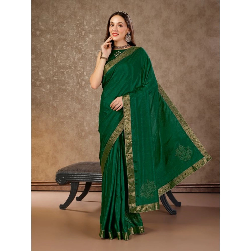 Vichitra Swiroshki Butta Saree With Unstitched Blouse