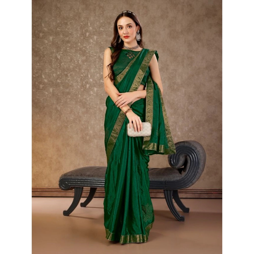 Vichitra Swiroshki Butta Saree With Unstitched Blouse