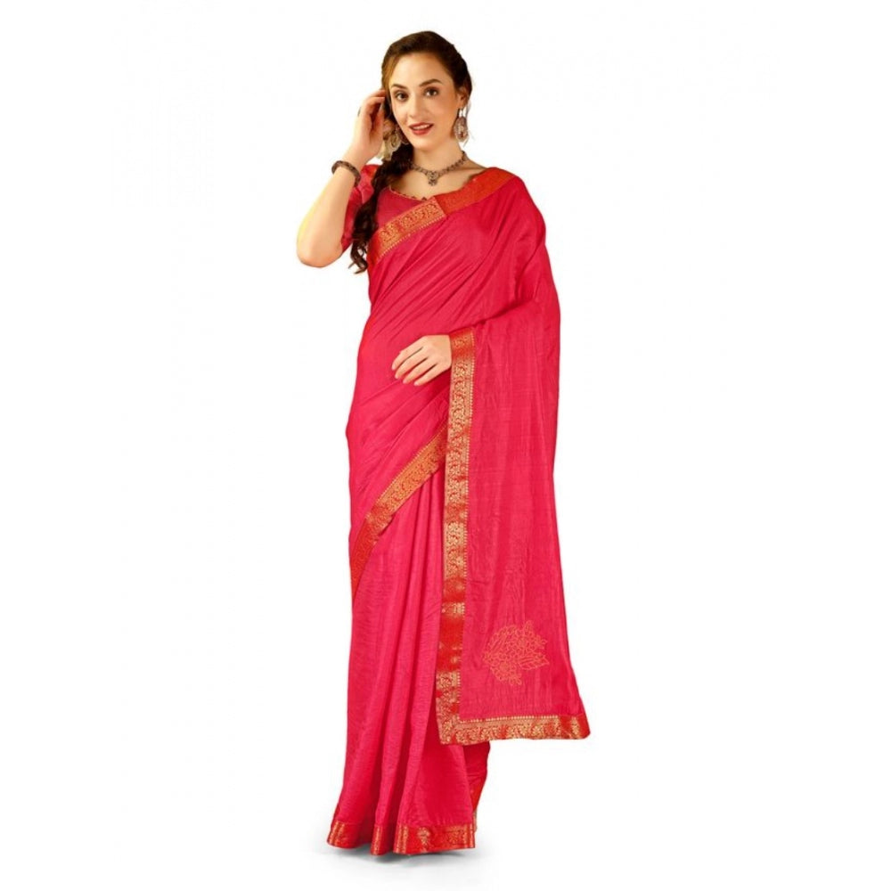 Vichitra Swiroshki Butta Saree With Unstitched Blouse