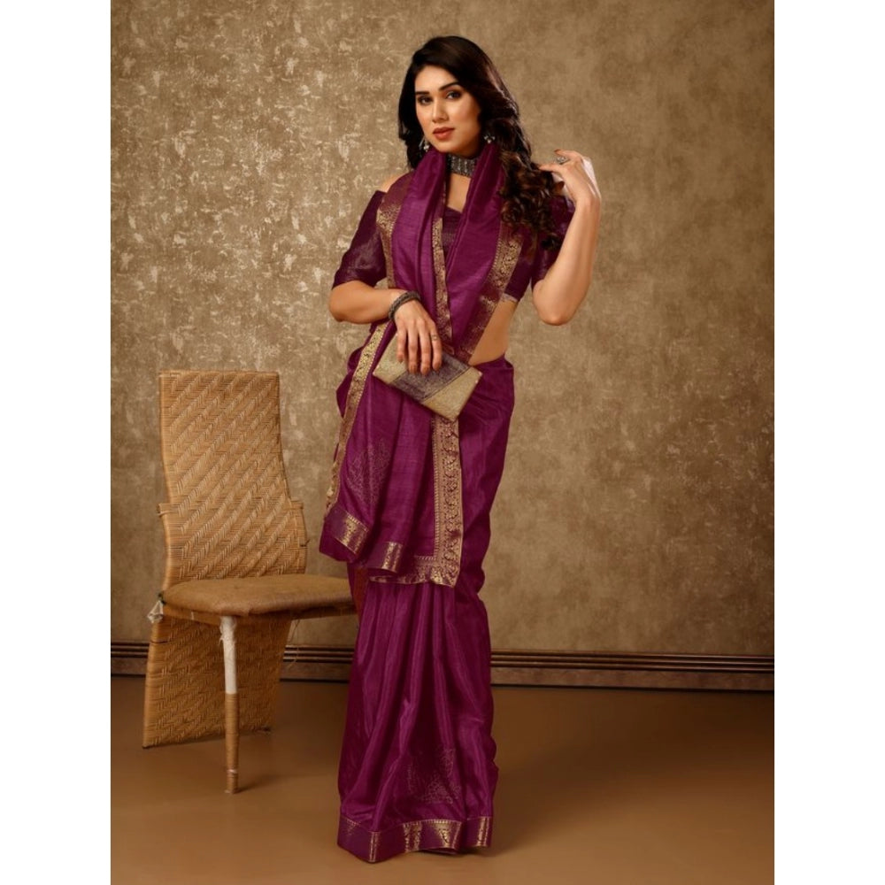 Vichitra Swiroshki Butta Saree With Unstitched Blouse