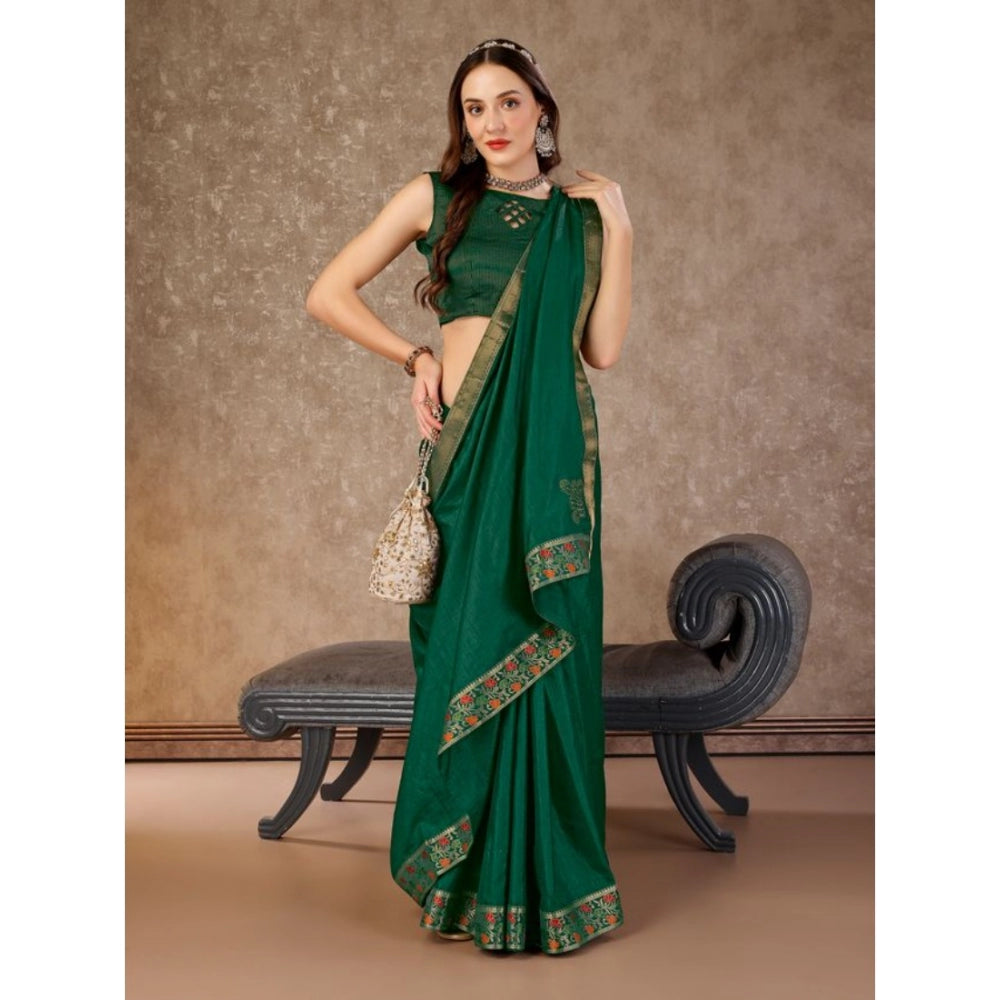 Vichitra Swiroshki Butta Saree With Unstitched Blouse