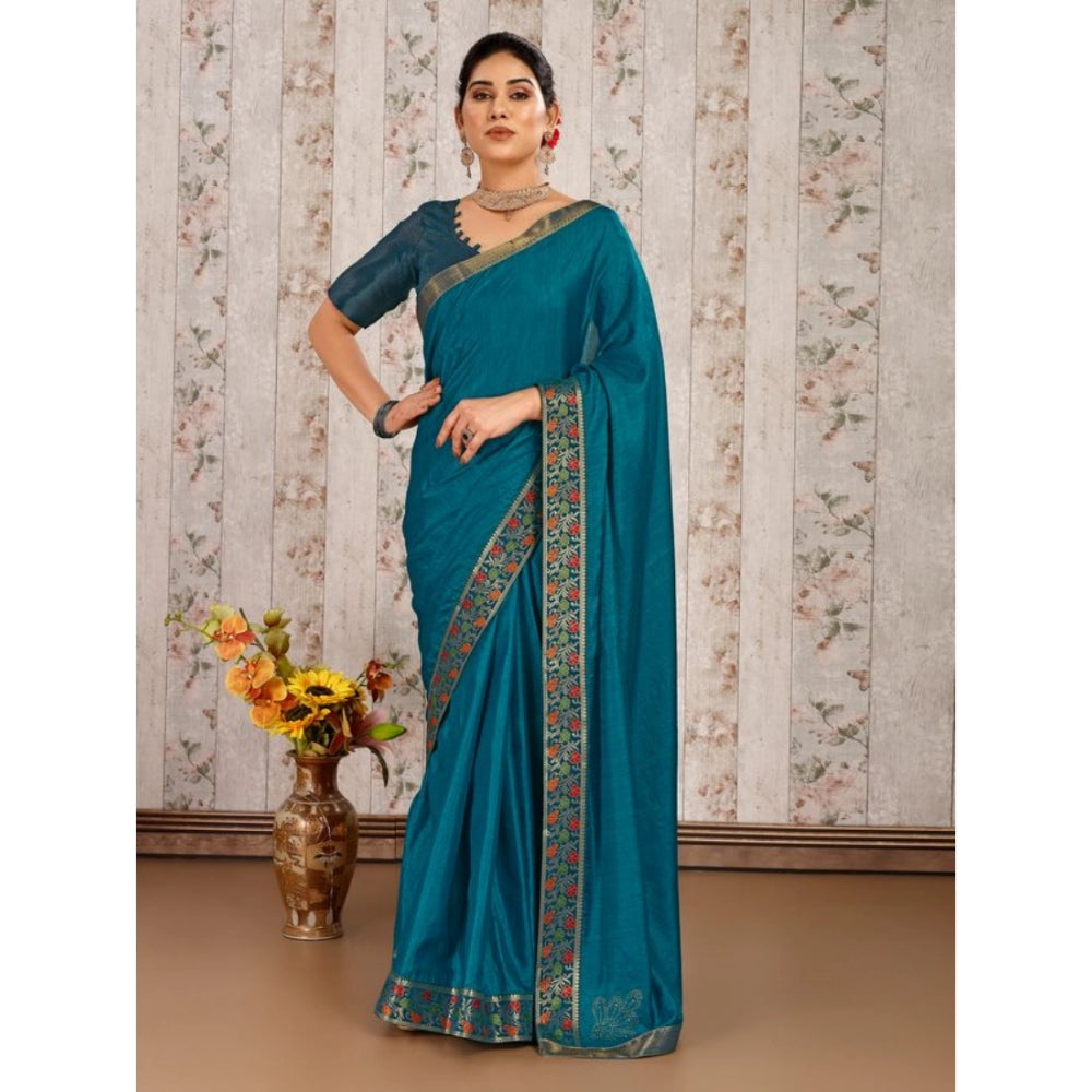 Vichitra Swiroshki Butta Saree With Unstitched Blouse