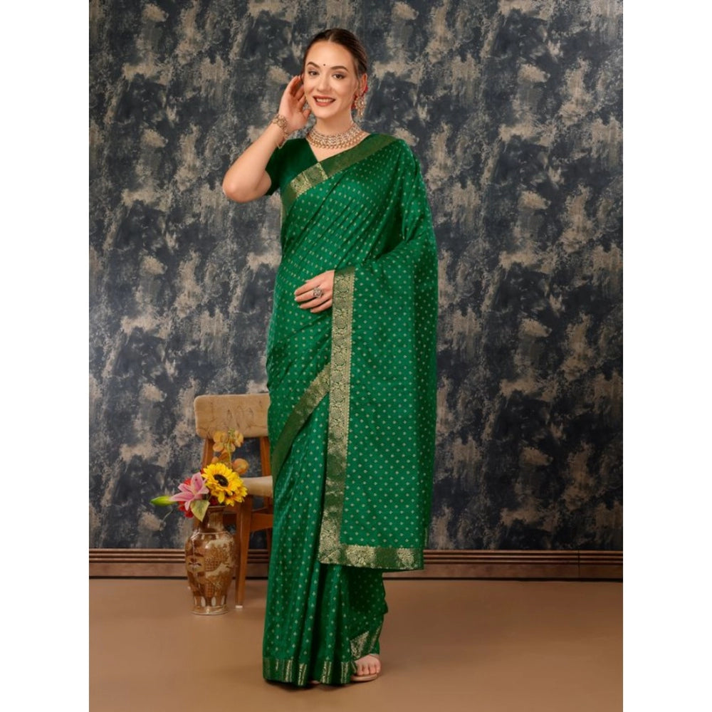 Vichitra Bandhani Saree With Unstitched Blouse