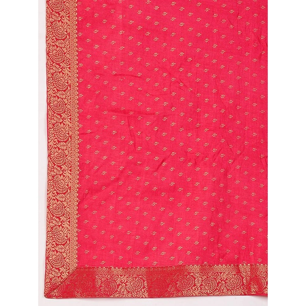 Vichitra Bandhani Saree With Unstitched Blouse