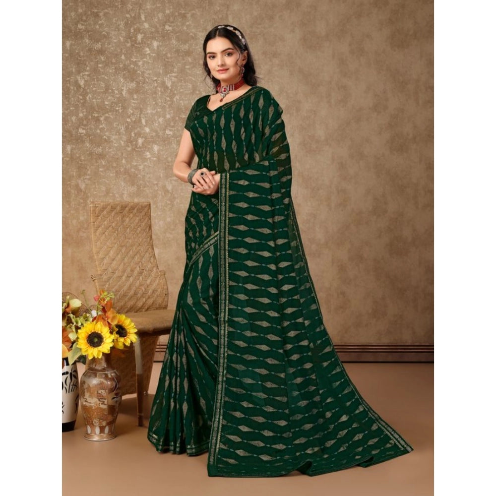 Zomto Laheriya Saree With Unstitched Blouse