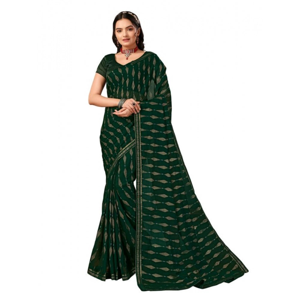 Zomto Laheriya Saree With Unstitched Blouse