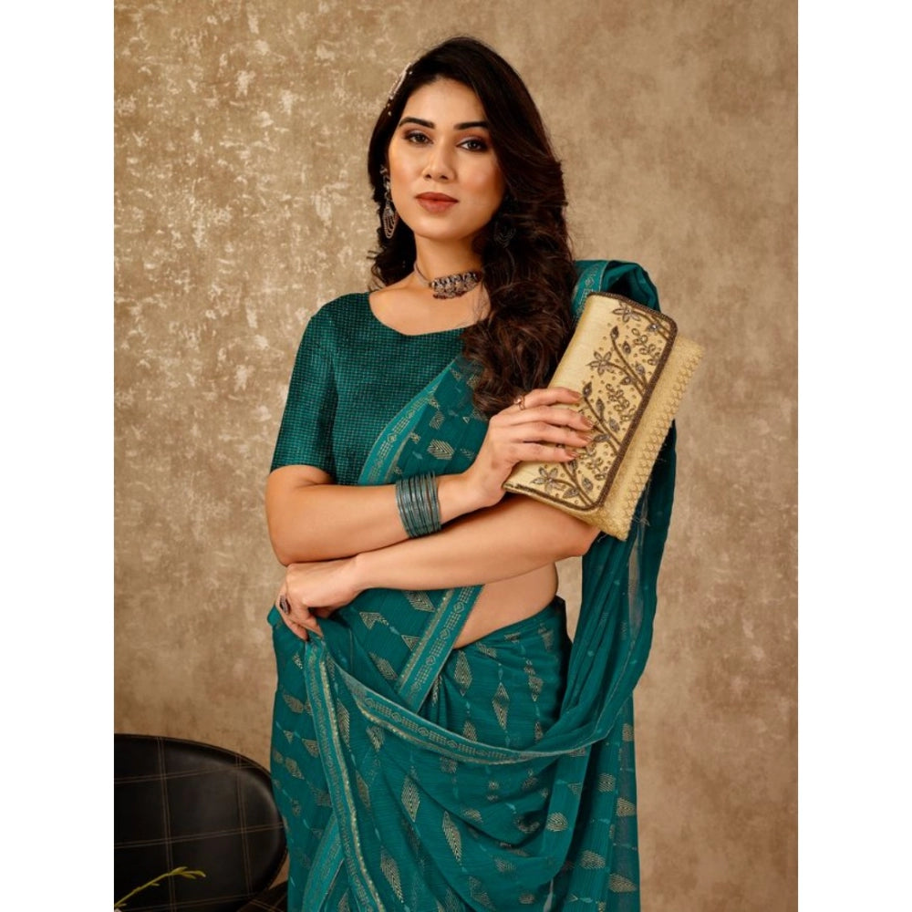 Zomto Laheriya Saree With Unstitched Blouse