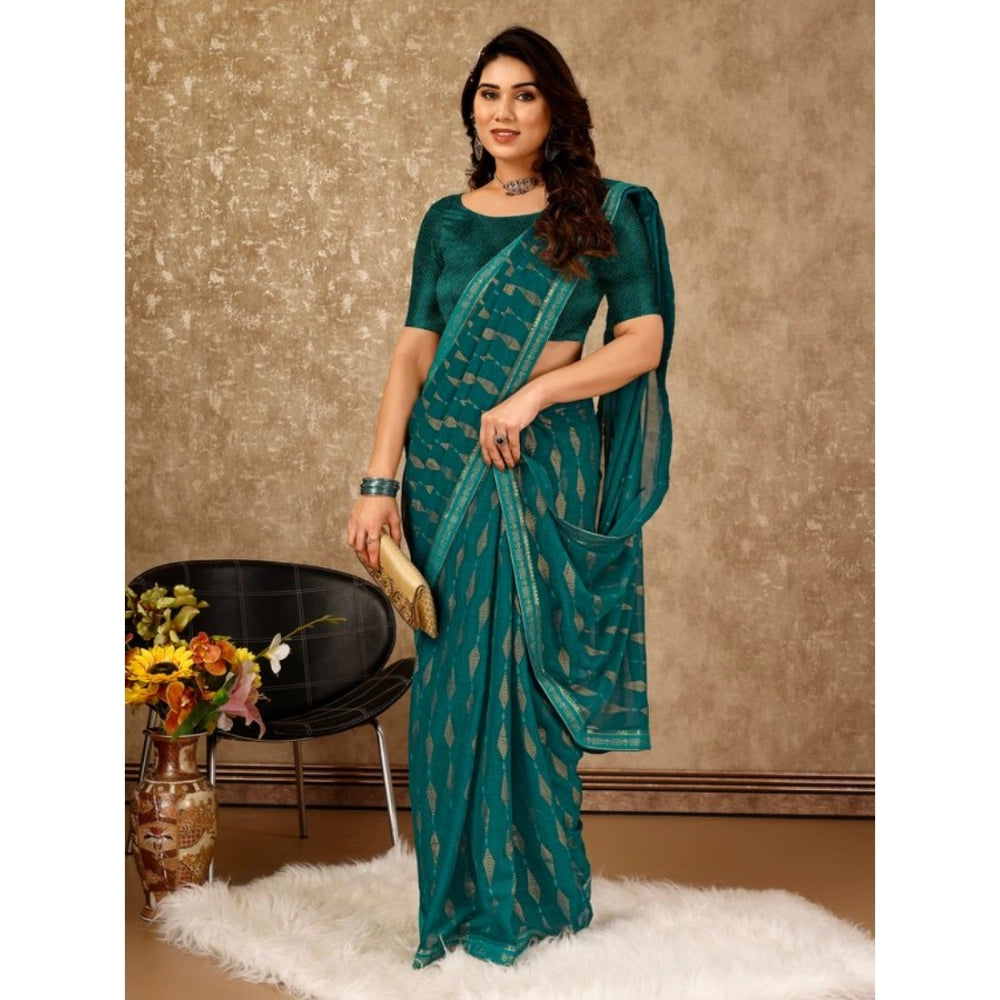 Zomto Laheriya Saree With Unstitched Blouse