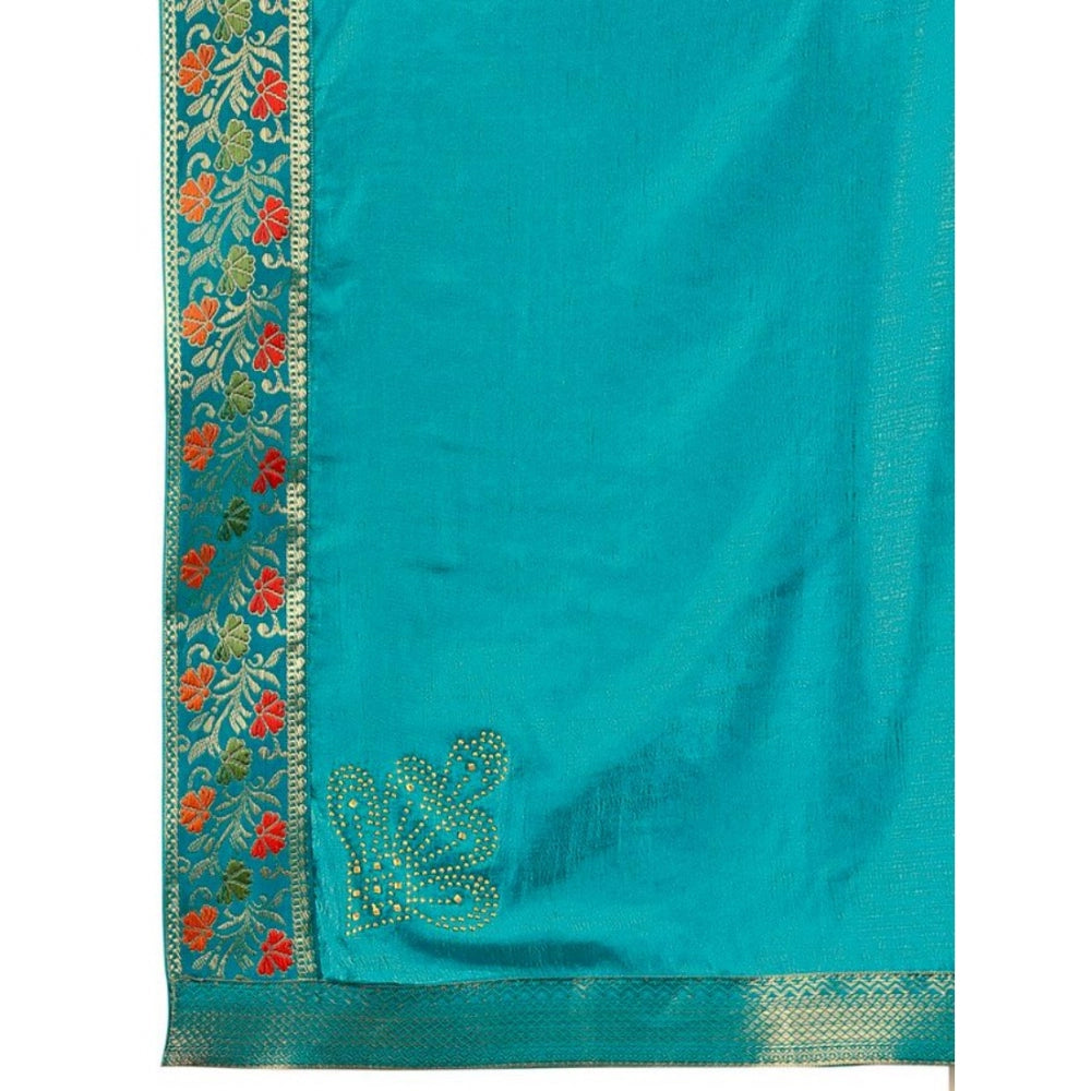 Vichitra Swiroshki Butta Saree With Unstitched Blouse