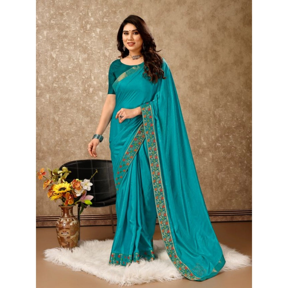 Vichitra Swiroshki Butta Saree With Unstitched Blouse