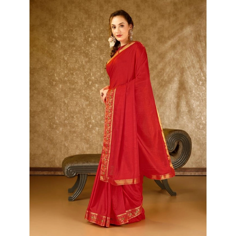 Vichitra Swiroshki Butta Saree With Unstitched Blouse