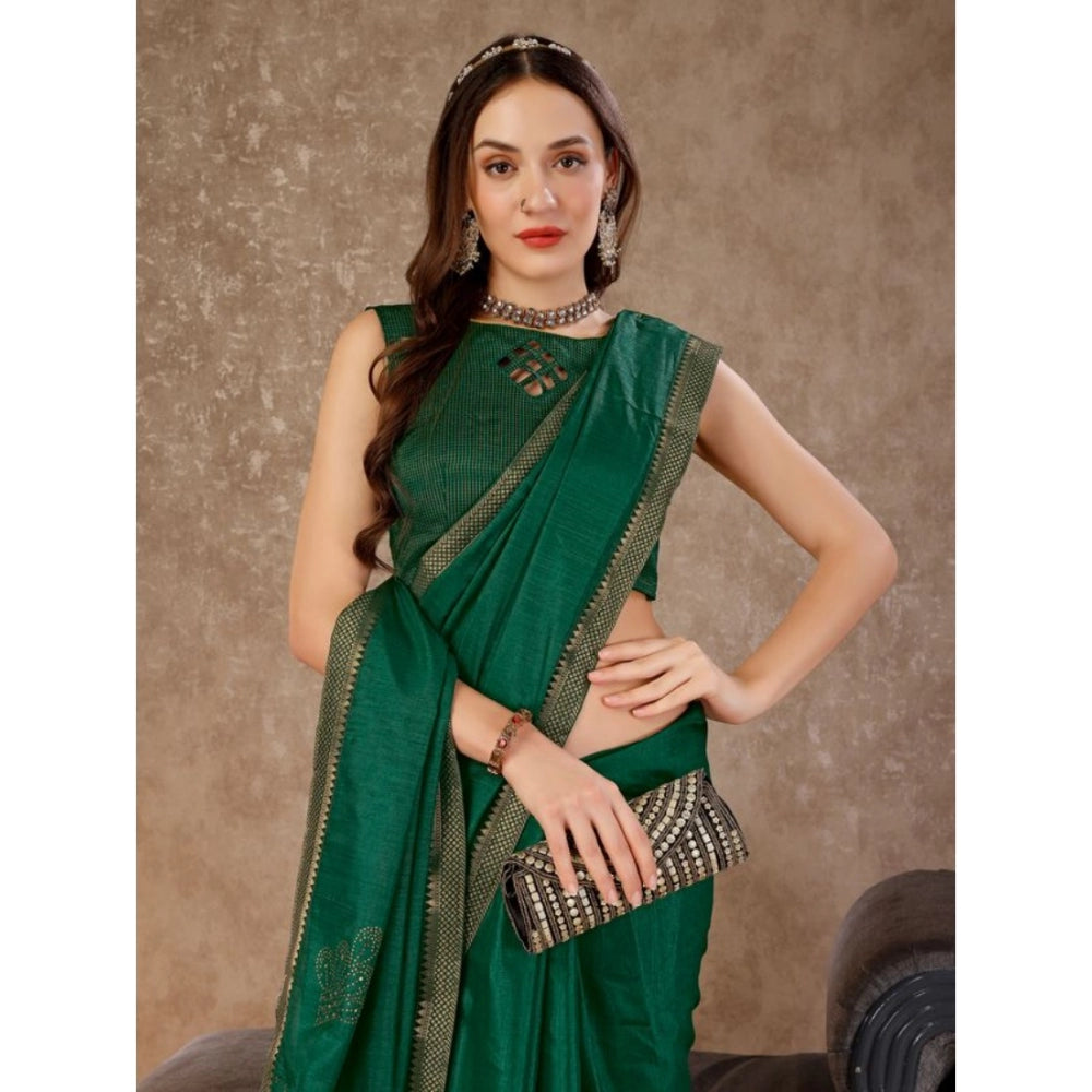 Vichitra Swiroshki Butta Saree With Unstitched Blouse