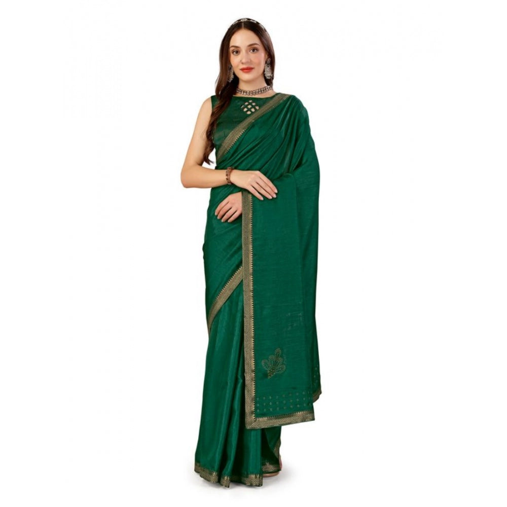 Vichitra Swiroshki Butta Saree With Unstitched Blouse