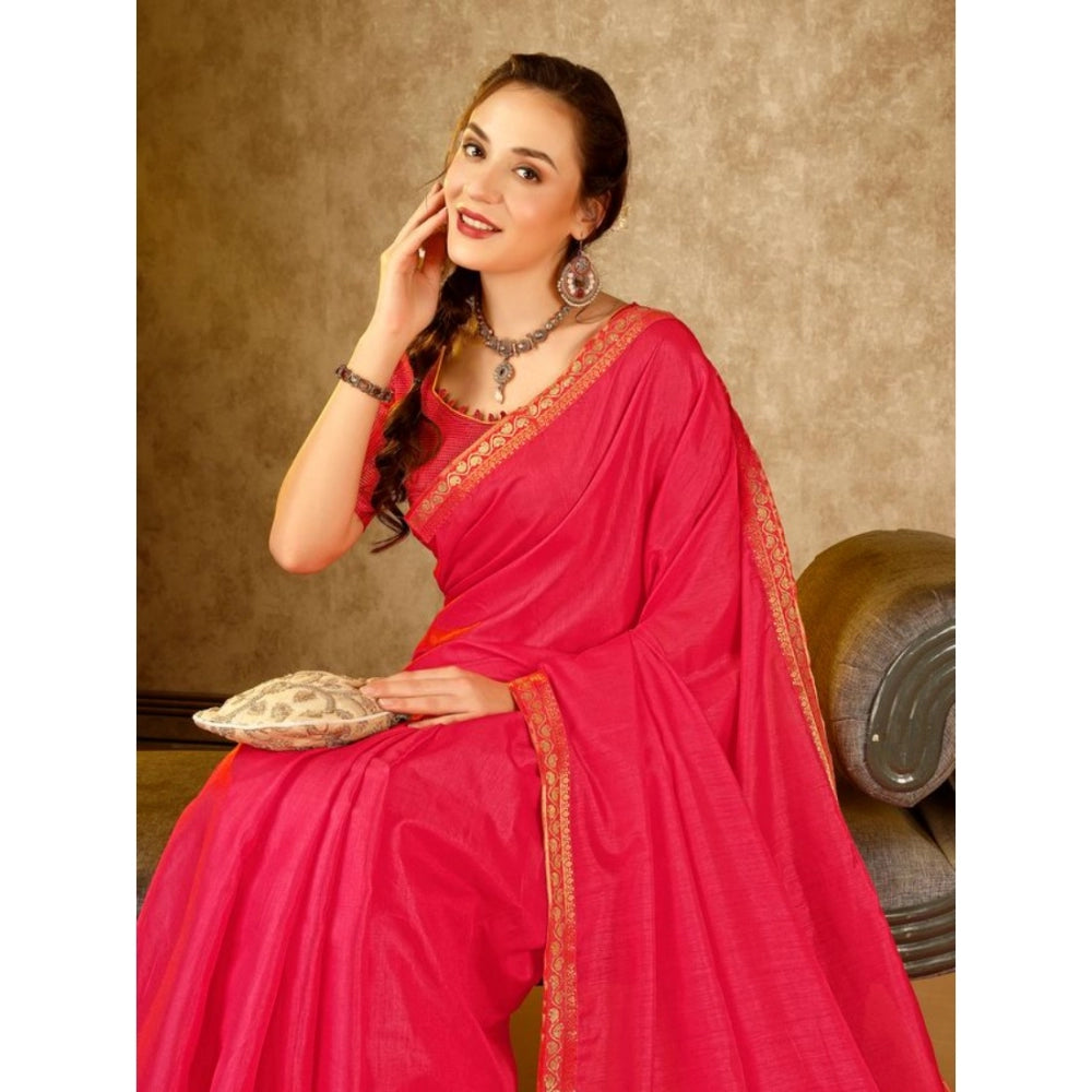 Vichitra Swiroshki Butta Saree With Unstitched Blouse