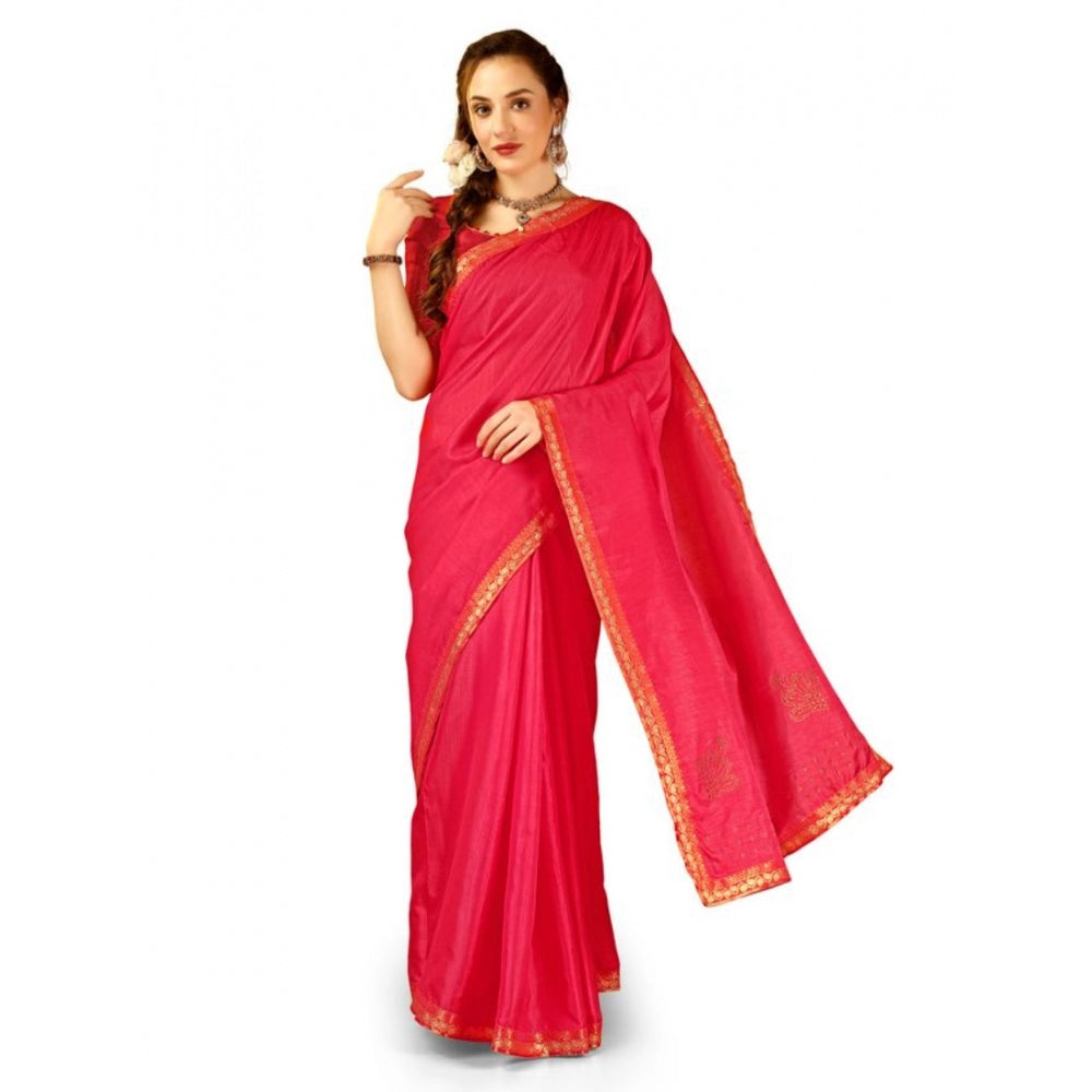 Vichitra Swiroshki Butta Saree With Unstitched Blouse